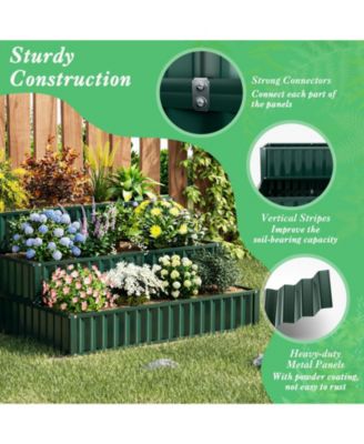 Heavy-Duty Outdoor 3-Tier Raised Garden Bed Planter Box