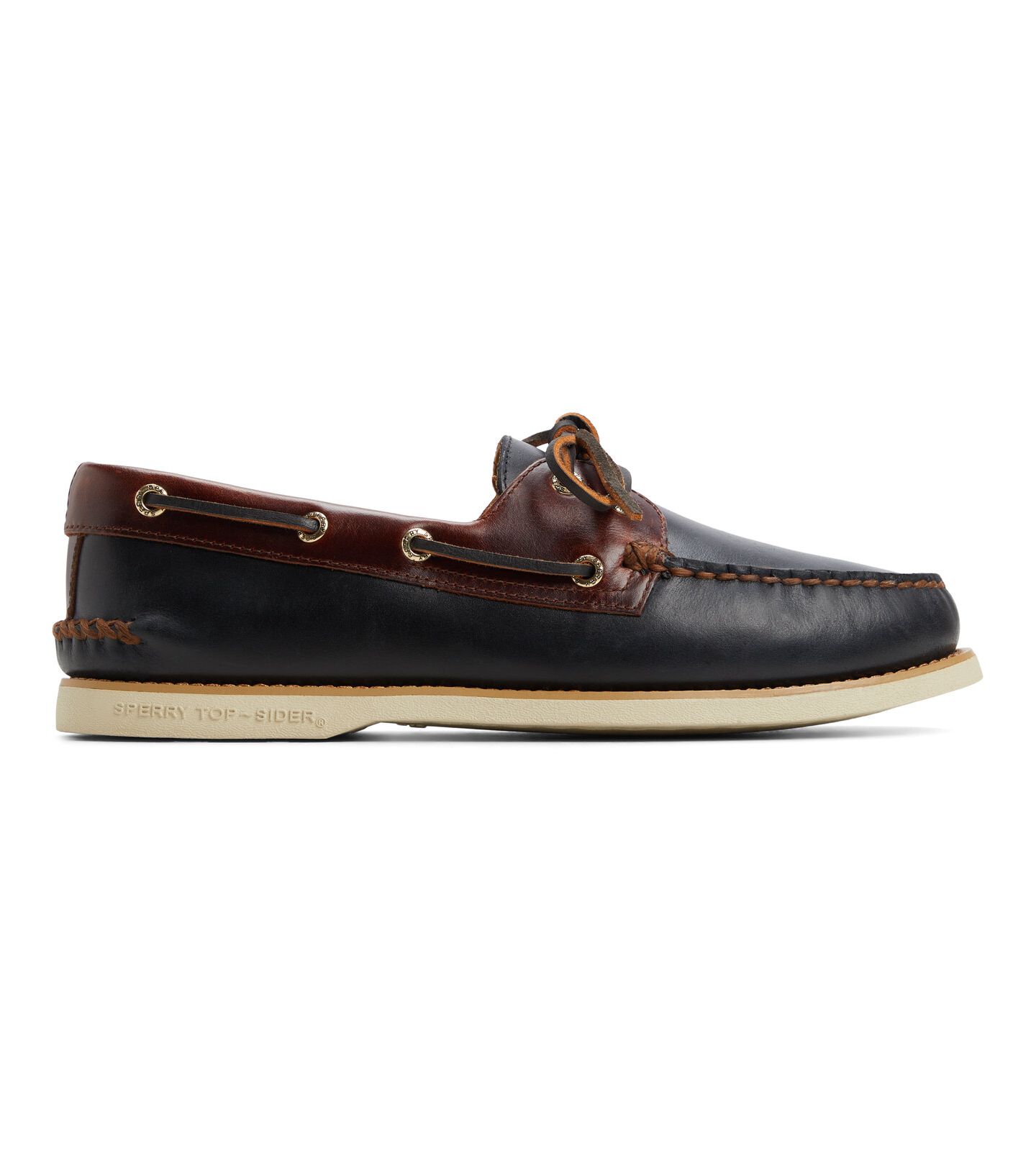 Обувь Sperry Men's Gold Authentic Original 2 Eye Shoe, цвет: Чёрный коричневый кожаный — фото 2
