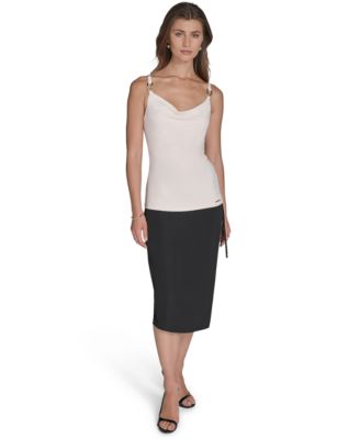 Women's Hardware Sleeveless Cowlneck Top