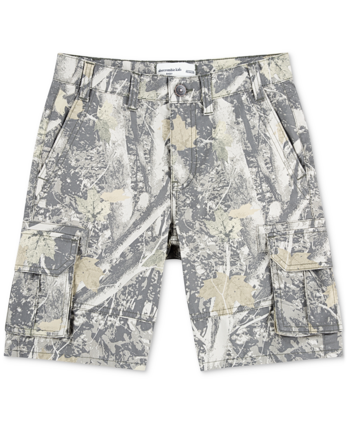 Abercrombie Boys Baggy Cargo Shorts In Gray