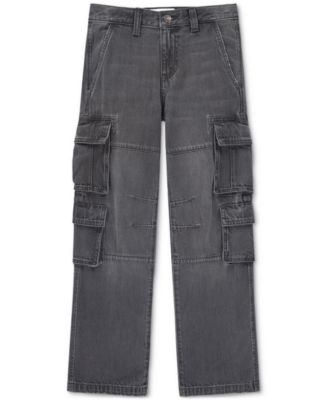 Boys Baggy Denim Cargo Pants 