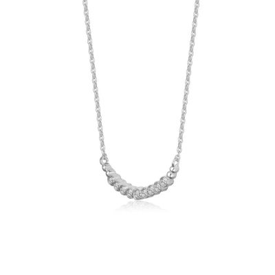 Sterling Silver Cubic Zirconia Bezel-Set Necklace