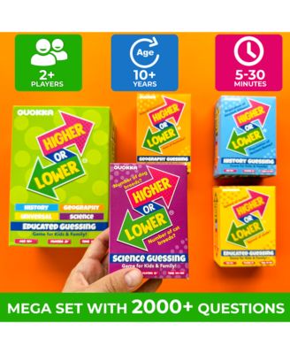 Board Game for Kids - Family Card Game for Kids and Adults -  Higher or Lower | Guess Fun Questions | Easy to Learn | 2 + Players