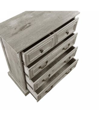 CASAINC Modern White 5 Drawer Dresser Bathrooom Cabinet Ample Storage Wide Chest of Drawers