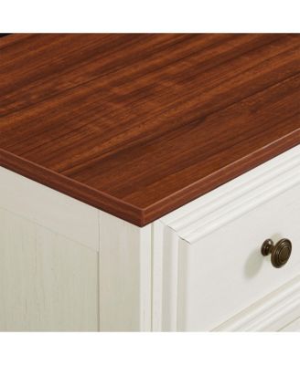 CASAINC Farmhouse Vintage 7-Drawer Rustic Bathroom Cabinet Organizer with Natural Texture