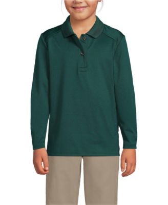 Girls Long Sleeve Feminine Fit Rapid Dry Polo Shirt