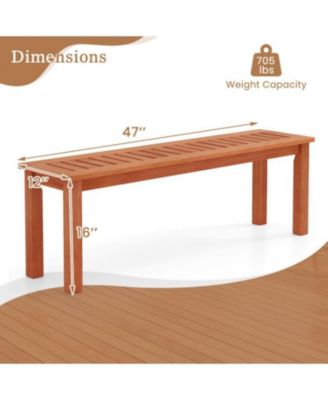  2-Person Patio Bench with Slatted Seat for Comfortable and Stylish Outdoor Seating