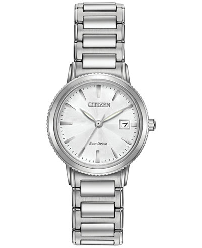 Citizen Women's Eco-Drive Stainless Steel Bracelet Watch 27mm EW2370-57A
