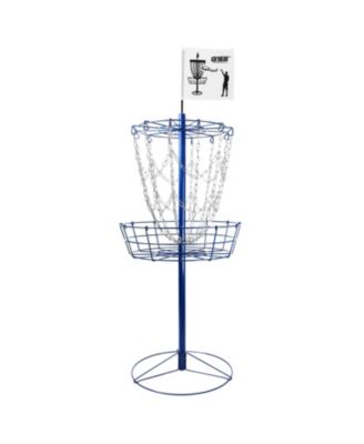 Portable 12-Chain,Disc Golf Targets Basket, Metal Flying Disc Golf Practice Basket(Black/Blue/Orange/Red)