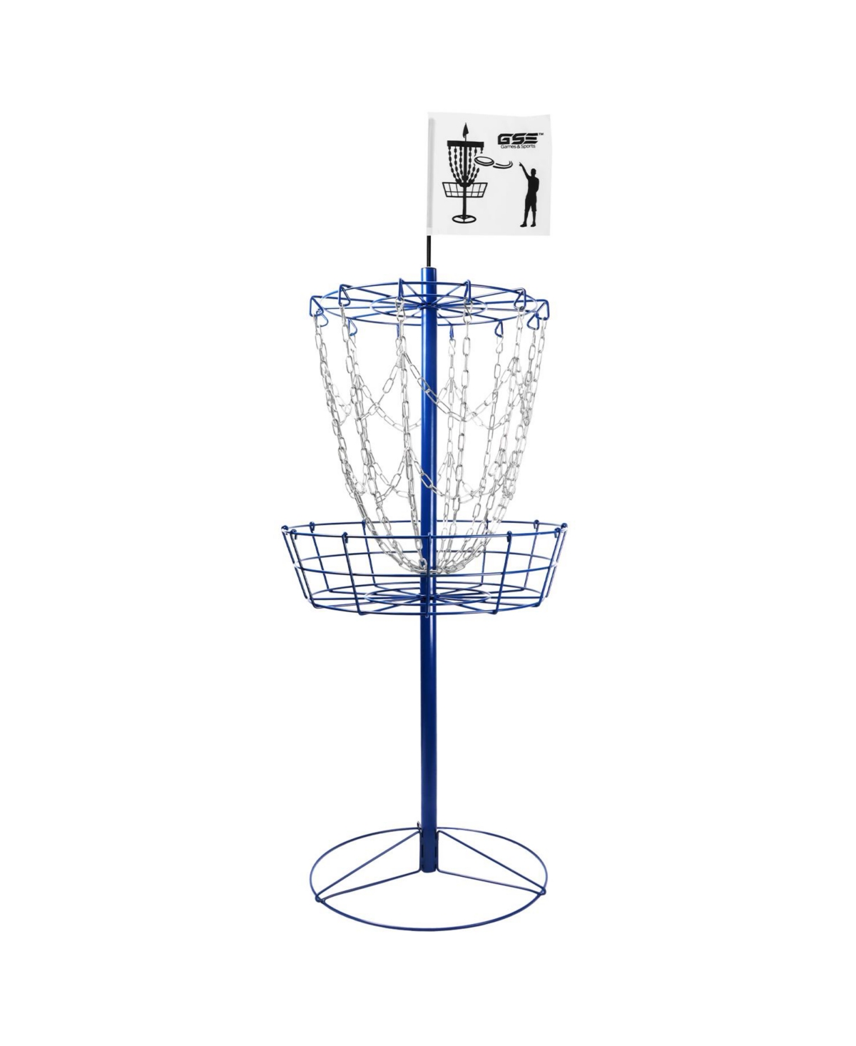 Portable 12-Chain,Disc Golf Targets Basket, Metal Flying Disc Golf Practice Basket(Black/Blue/Orange/Red) - Orange