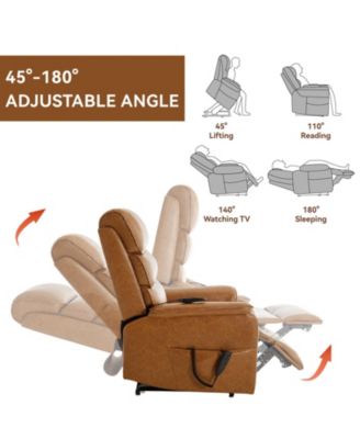 CASAINC Dual Motor Infinite Position Up to 350 LBS Power Lift Recliner Chair with Power-Remote, Heat Massage and Heavy Duty Motion Mechanism