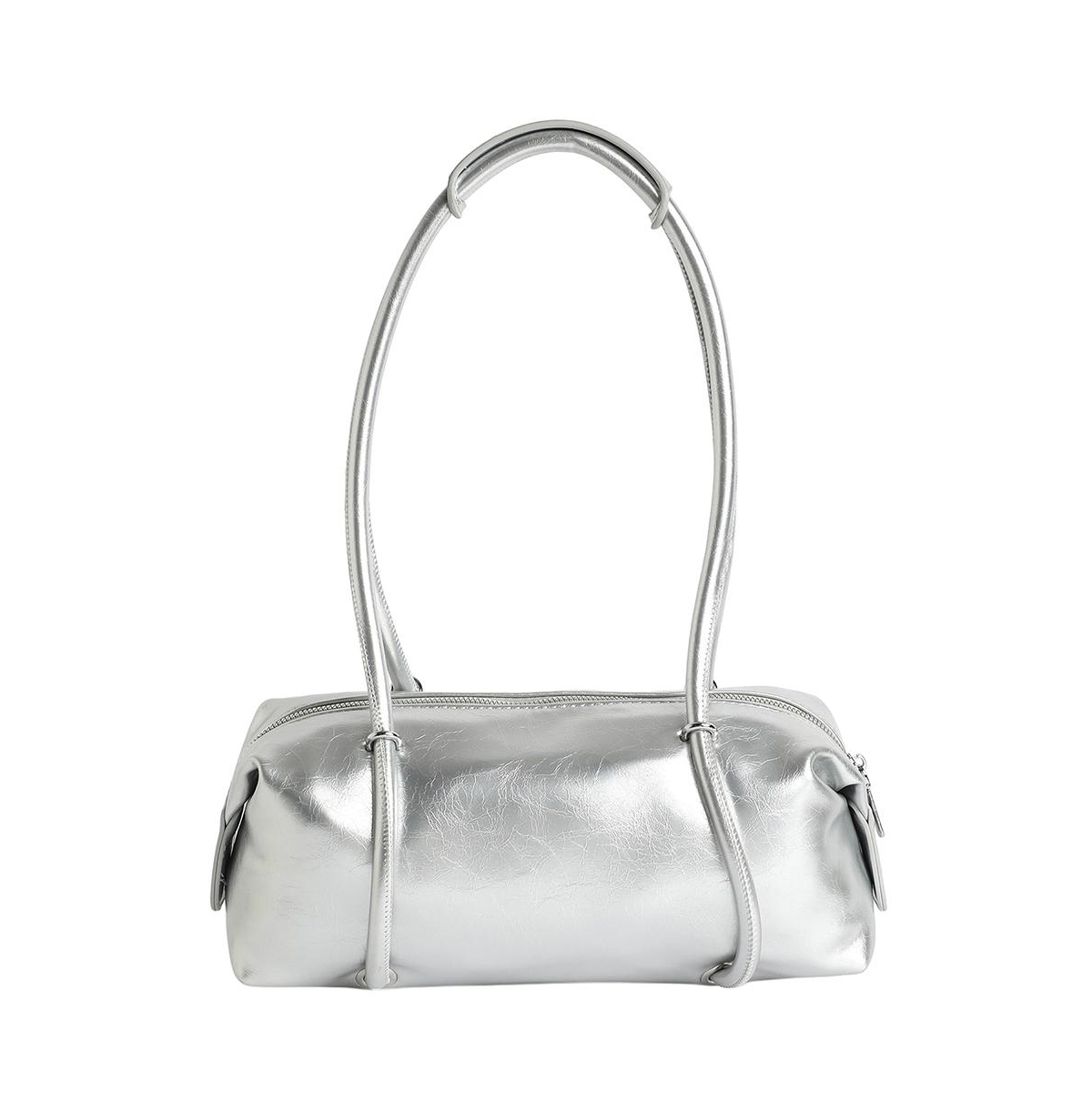 Women's The Bowling Shoulder Bag - Metallic Silver - Silver