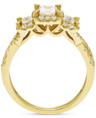 Diamond Three Stone Ring (1 ct. t.w.) in 14k Yellow Gold