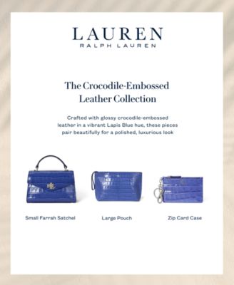 激安 Lauren Ralph 上質レザーCrocodile-Embossed Satchel Bag s7-1297803_alternate2?$rl_4x5_pdp$
