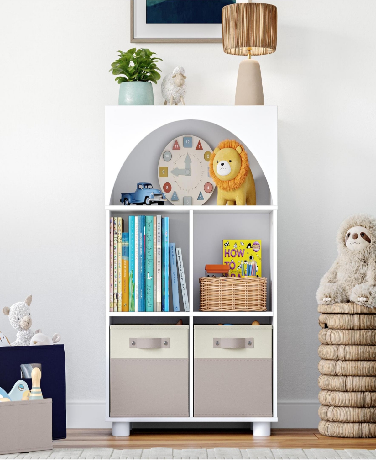 Sourcing Solutions Arched 23" Solid Wood Kids Curve Appeal Bookcase