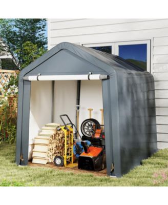 Outdoor Portable Motorcycle Shelter with Waterproof Cover for Storage