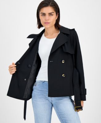 Women's Double-Breasted Belted Trench Coat, Exclusively at Macy's