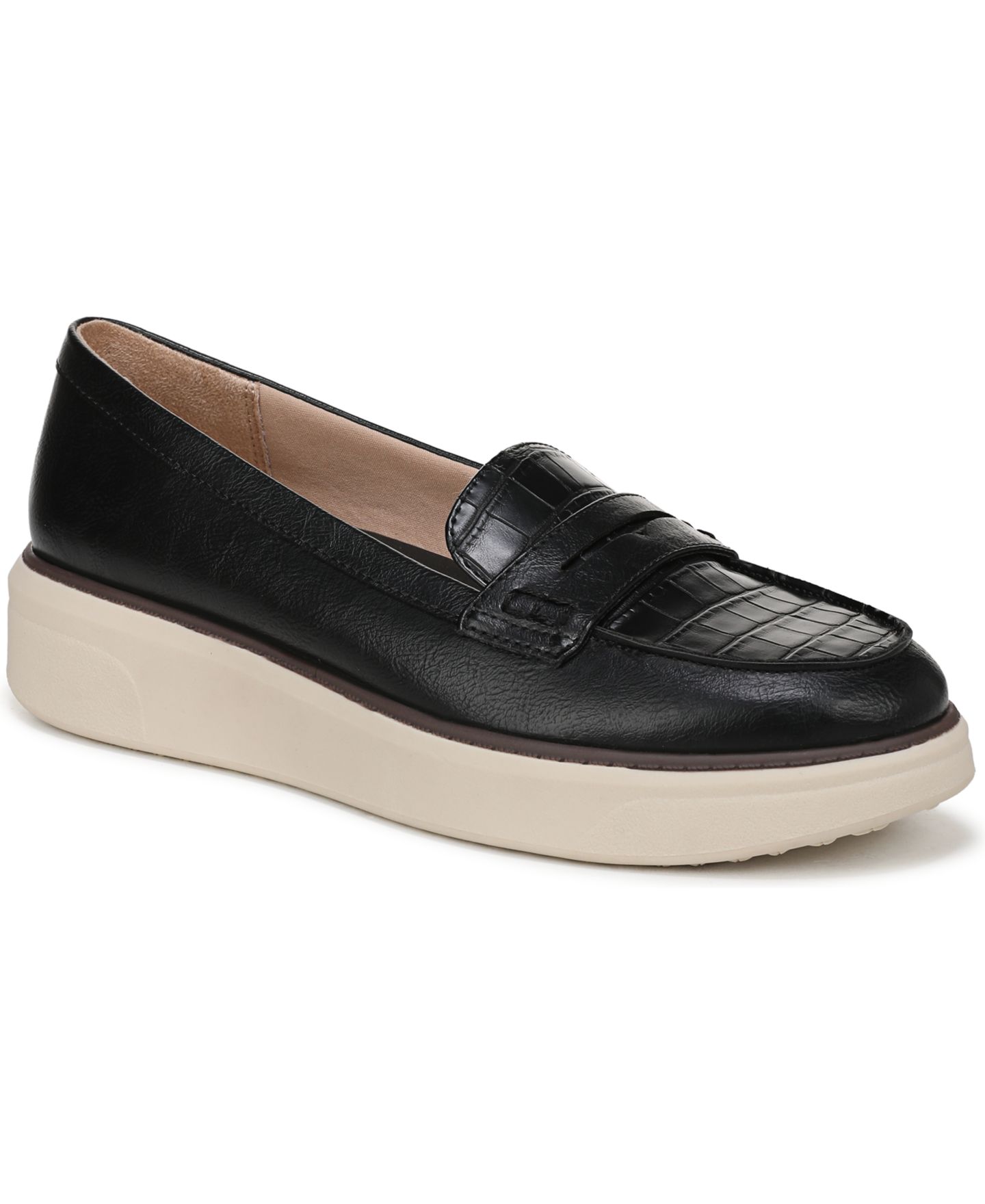 Женские туфли LifeStride Chelsea Round Toe Platform Penny, цвет: Чёрная искусственная кожа — фото 1
