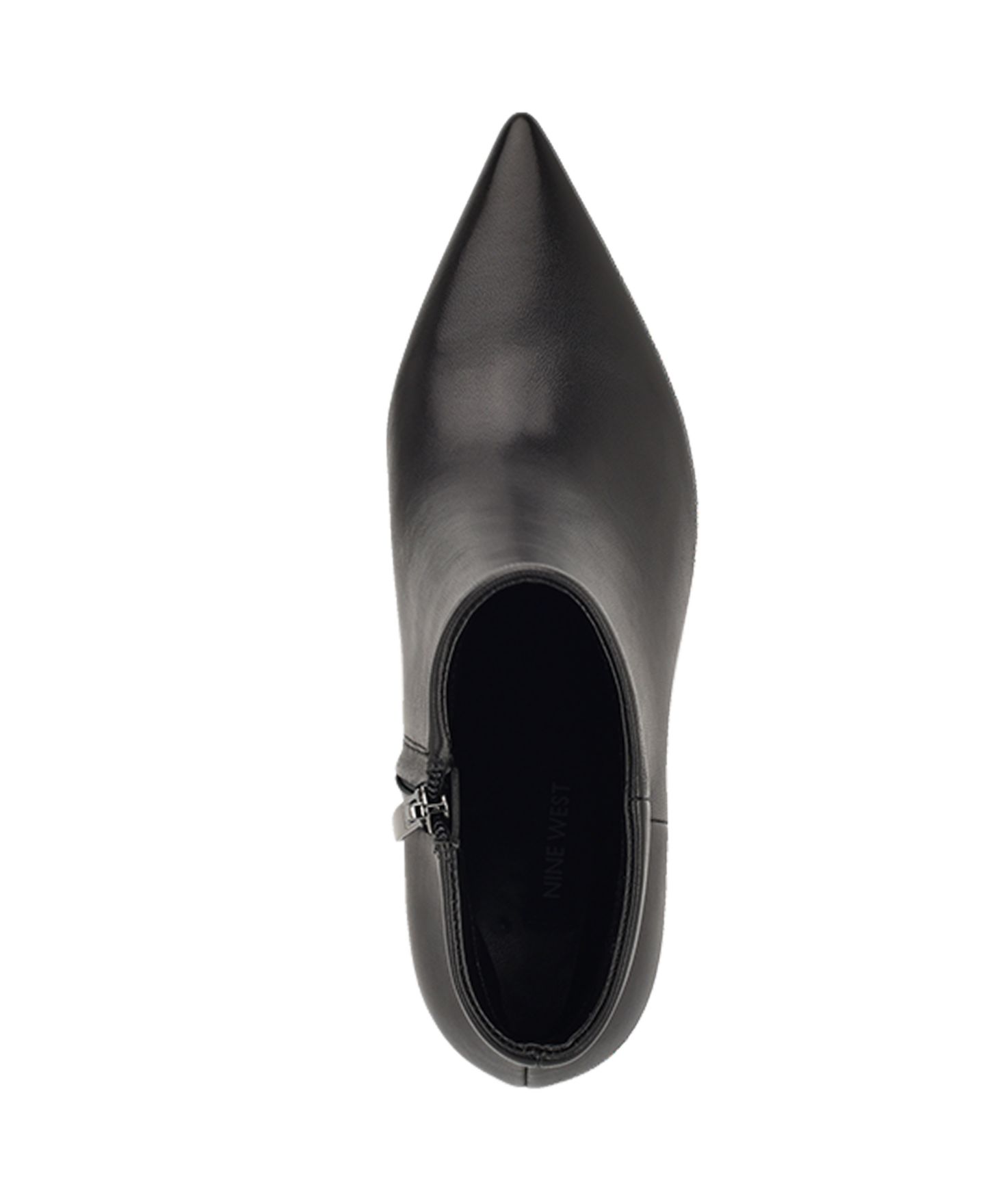Женские ботинки Nine West Savie Leather Block Heel Booties, цвет: Чёрный кожаный — фото 4
