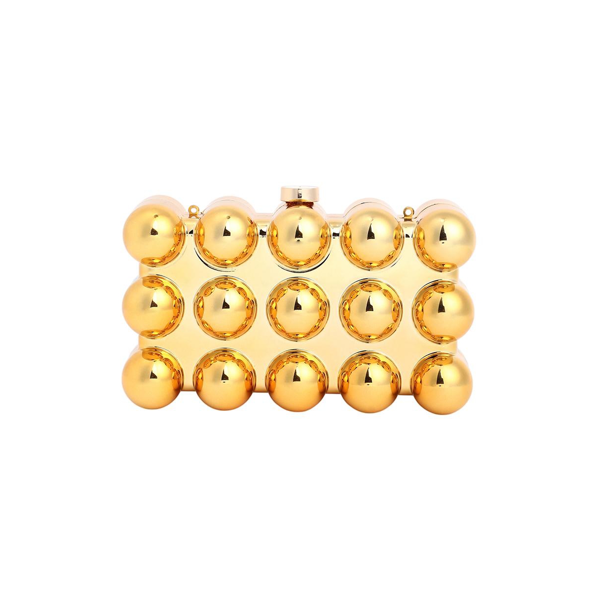 The Ball-Ball Clutch Bag - Gold