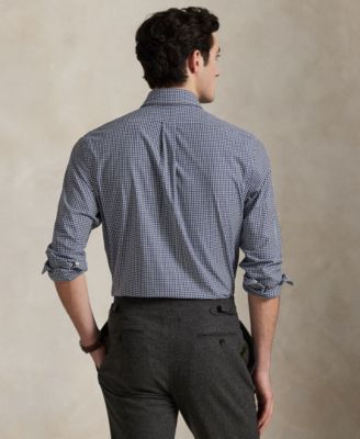 Men's Classic-Fit Gingham Stretch Poplin Shirt