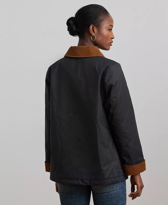 Women's Cord-Collar Waxed Jacket - thumbnail 10