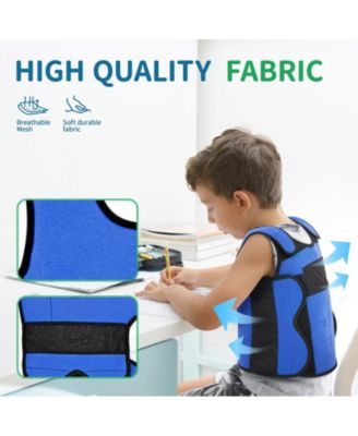 Small Blue Weighted Compression Vest for Kids with Sensory Needs