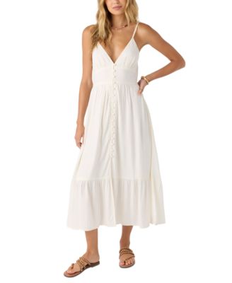 Juniors' Pilar Woven Sleeveless Tiered Midi Dress