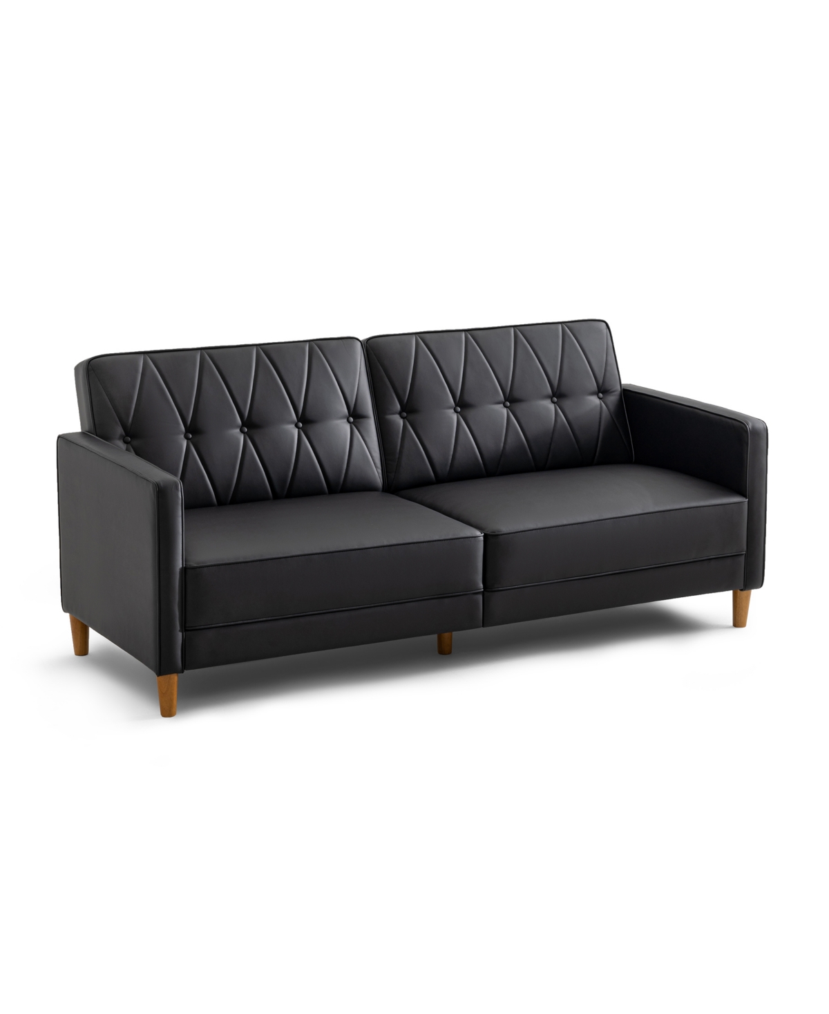 Gold Sparrow 77" Faux Leather Victoria Convertible Sofa Bed, Created For Macy's