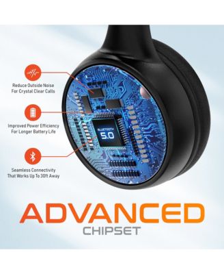 Wireless Computer Headset with USB Dongle and Hook, Bluetooth Headset with Noise Canceling Mic, 15 Hrs talk time, Wireless Headset for Computer, Cell Phone, Drivers, Office, Call Center - Black