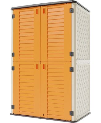 Outdoor Storage Shed with Sliding Door ,Double Cabinet