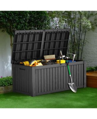 150 Gallon Resin Waterproof Outdoor Deck Box,Patio Storage Box