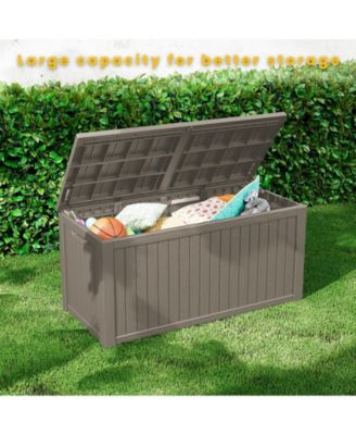 180 Gallon Weather Resistant Outdoor Storage Box For Decks