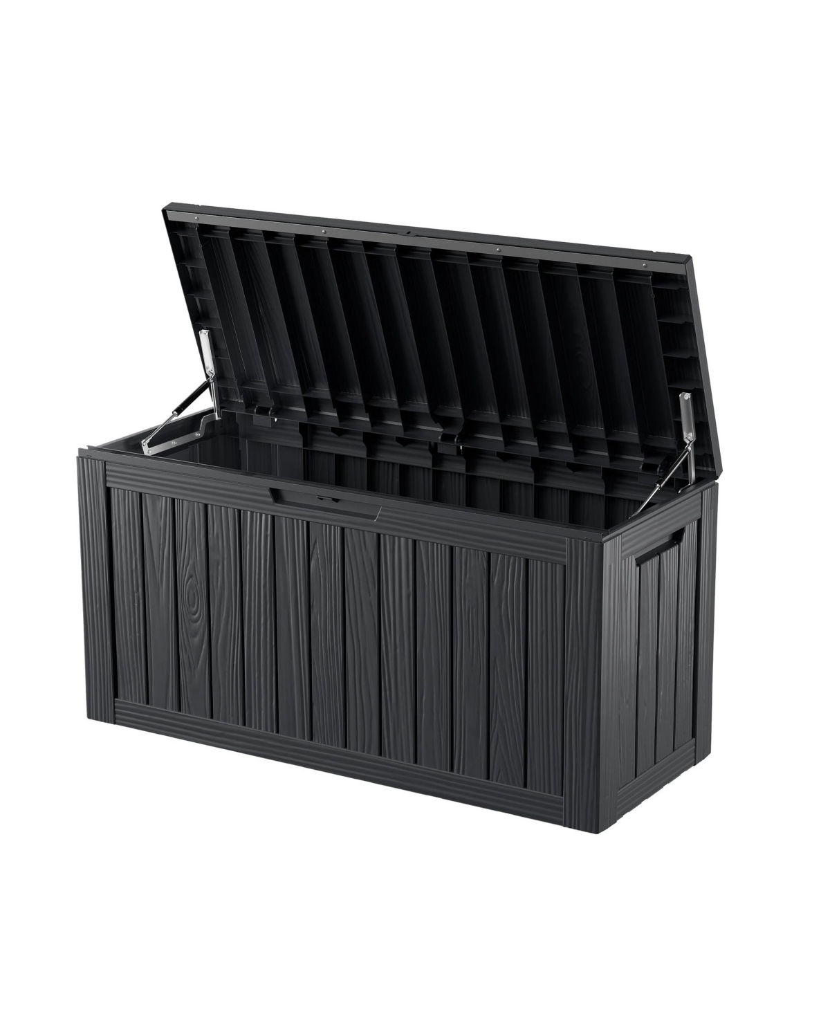 80 Gal. Waterproof Outdoor Resin Storage Deck Box with Lockable Lid - Black