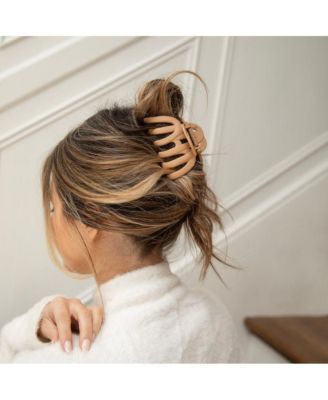 Extra Large Matte Claw Clip - Camel