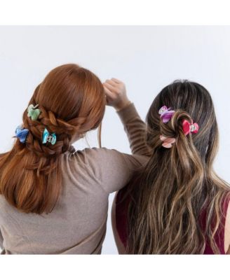 Mini Claw Clip Set - Neon Stripes