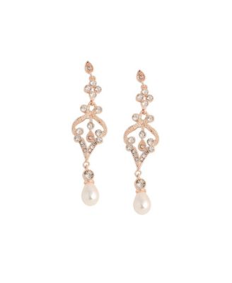 Womens Silver Dazzling Drop Earrings