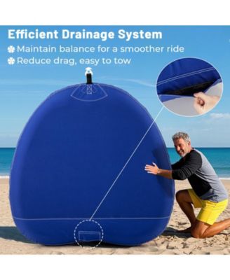 1 or 2 Person Inflatable Towable Tube for Boating with Drainage