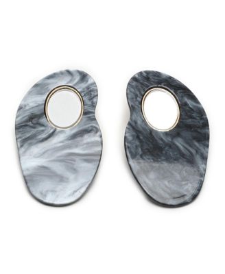 Womens Marble Drop Earrings