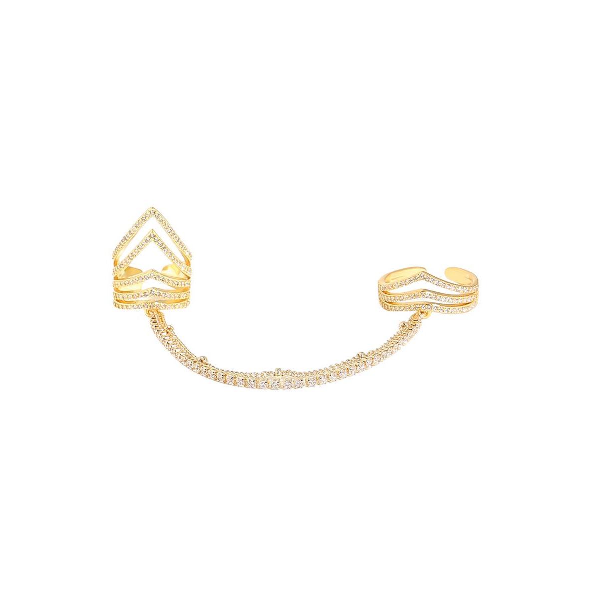 Women's Gold Minimal Metallic Chain Ring - Gold