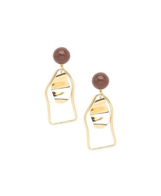 Womens Silver Ripple Drop Earrings