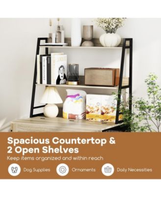 Industrial Dog Kennel Dog Crate Furniture with Storage Shelves