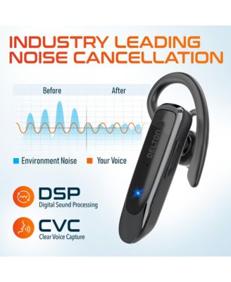 22X Wireless Mono Bluetooth Headset, Wireless Single Ear Headset With Built-In Two Microphones, Lightweight Bluetooth Phone Earpiece Compatible With PC, Laptop, Smartphone, Tablet, and MacBook, Black