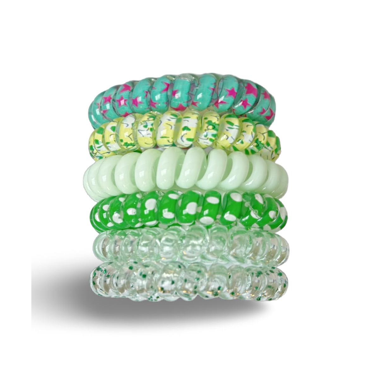 Hair Tie Set - Green Shades - Green