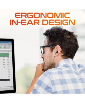 15EC computer earbuds with microphone, Wired Headphones UBC C, USB Type C Earphones with In-Line Remote Control, usb c wired earbuds for iphone, Android Cell Phones, MacBook, iPad, 4ft - Black