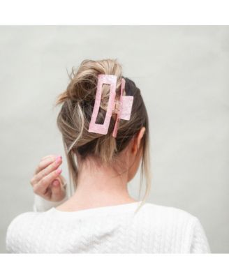 Large Rectangle Claw Clip - Pink