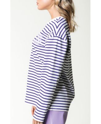 Logo Wave Stripe Longsleeve Tee