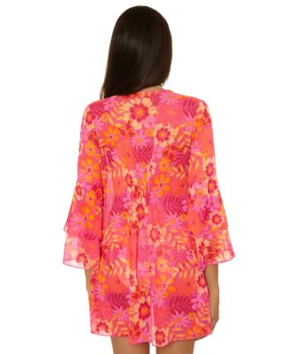 Women's Floral-Print Tunic Cover-Up Top