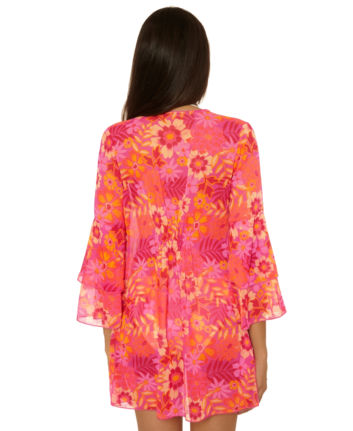 Becca Copacabana Chiffon Cover-up Tunic In Multi