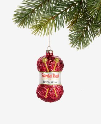 Holiday Lane - Eclectic Charm Red Knitting Yarn Ornament